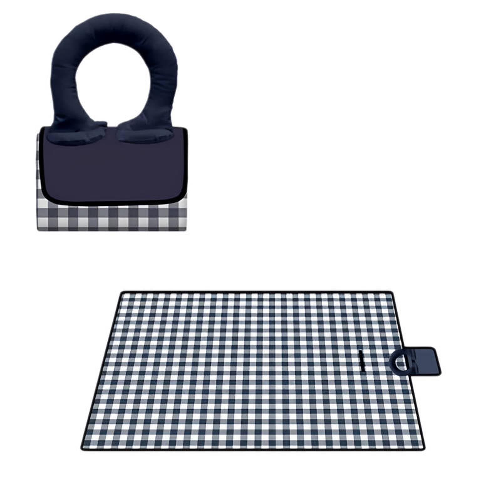 Couverture de pique-nique imperméable, grand tapis de plage portable avec poignée rembourrée, couverture de sol extérieure résistante à l'humidité pour le camping, la randonnée et les voyages au parc