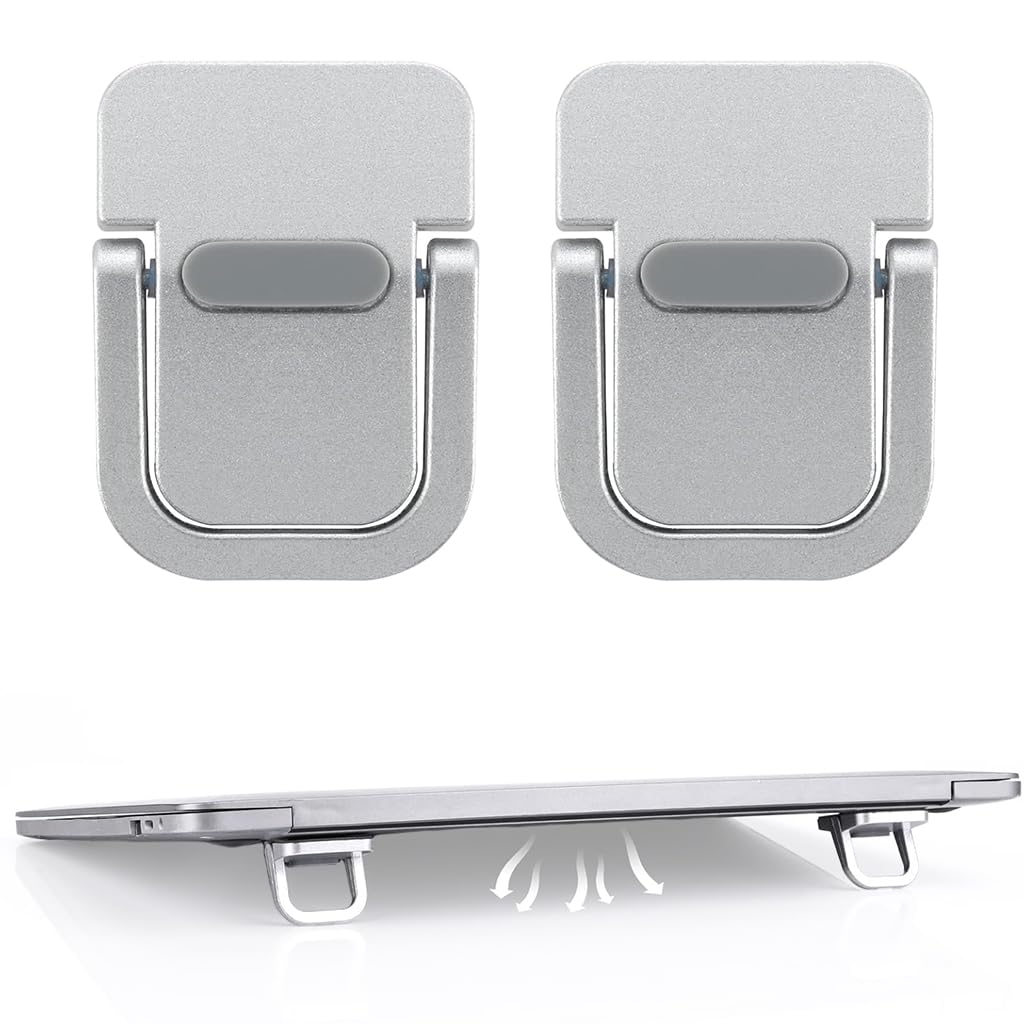 ZORBES® Mini Laptop Riser Stand 2pc Self-Adhesive Mini Laptop Stand Portable Invisible Lightweight Cooling Pad Keyboard Kickstand Compatible with MacBook Lenovo Dell All Laptops ZORBES® Mini Laptop Riser Stand 2pc Self-Adhesive Mini Laptop Stand Portable Invisible Lightweight Cooling Pad Keyboard Kickstand Compatible with MacBook Lenovo Dell All Laptops
