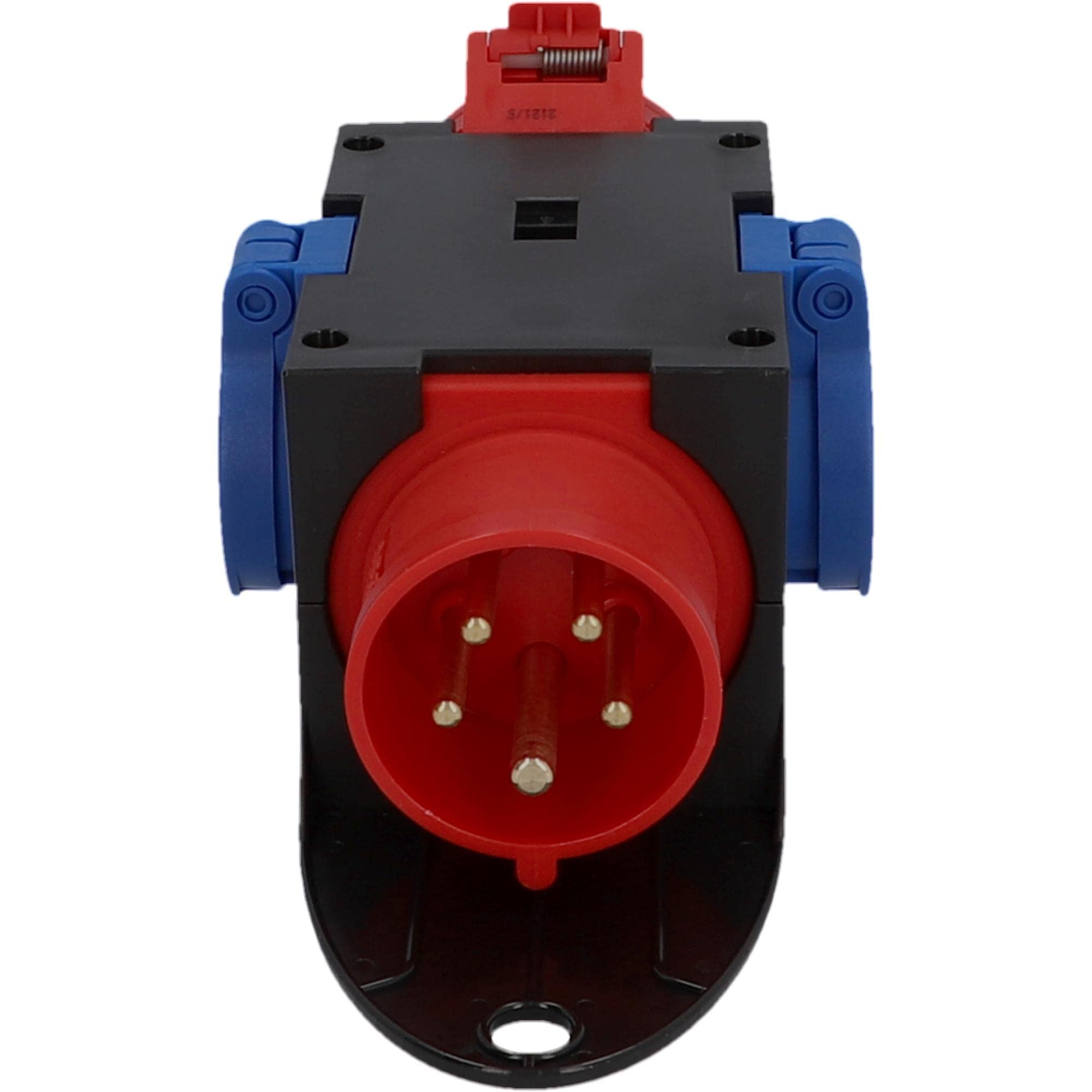 PCE CEE-Mobil-Verteiler, 1xCEE, 2xSchuko 16A, mit Bügel, IP 44