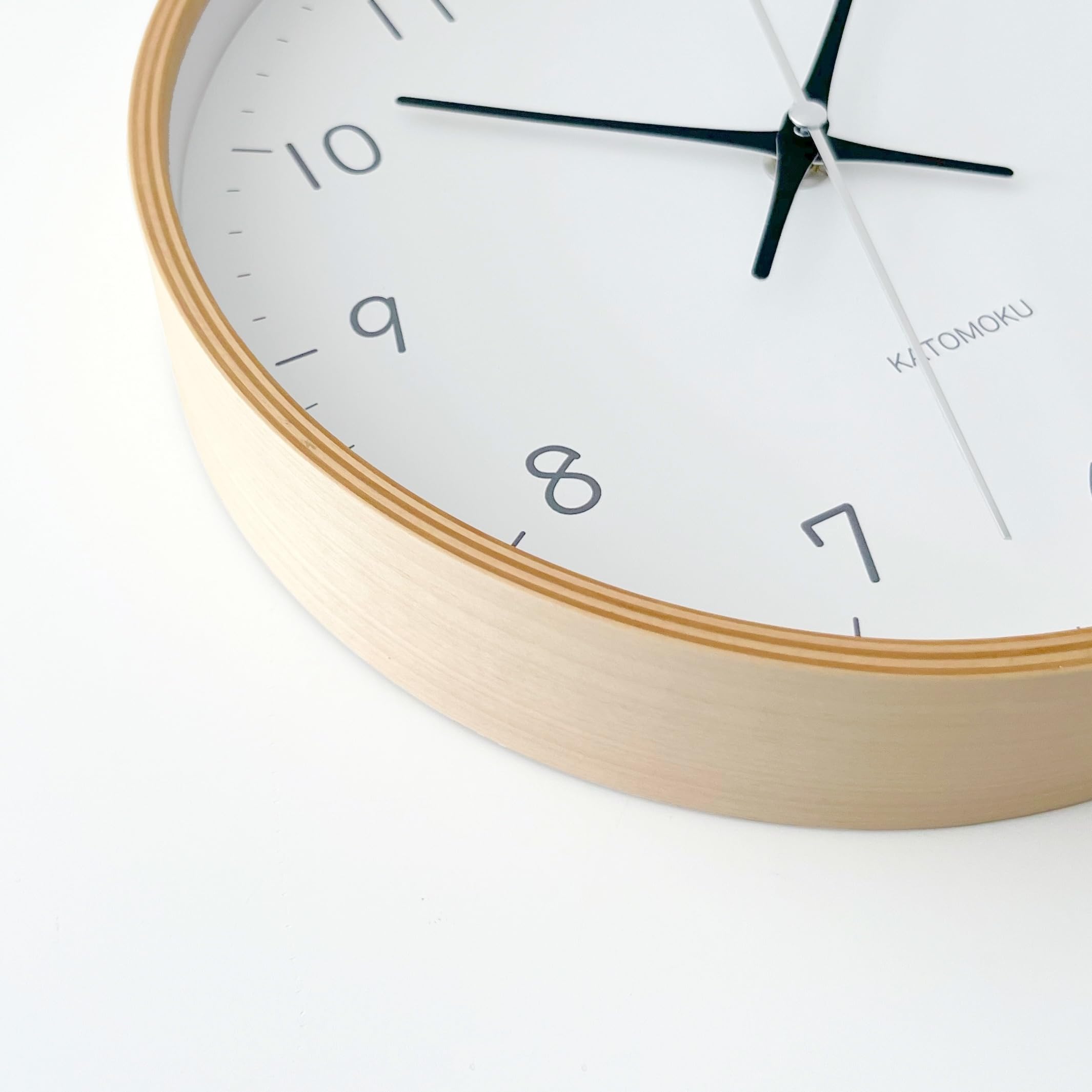 Amazon.co.jp: KATOMOKU plywood clock 22 ブラック km-121BKRC