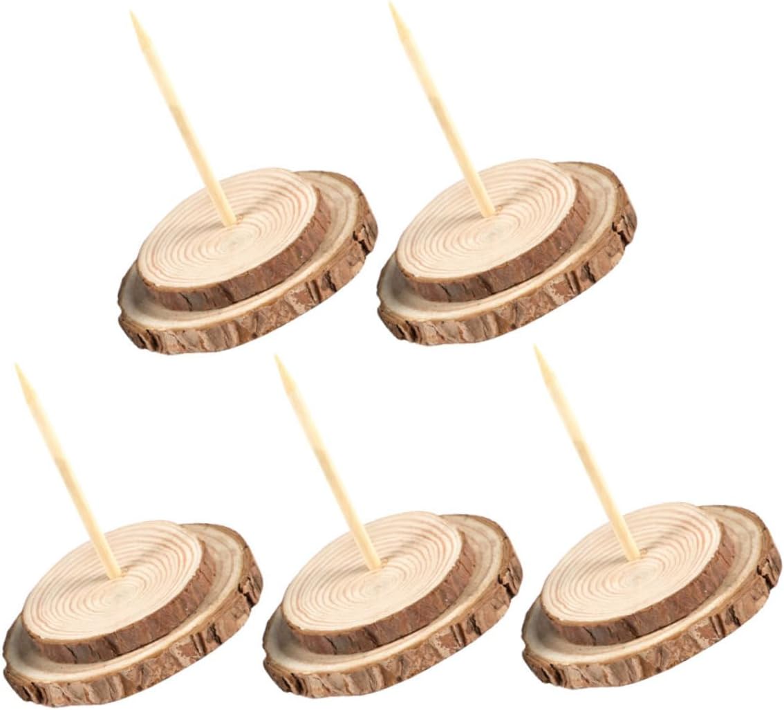 5pcs 9cm Diameter Natural Wood Christmas Tree Stand Base for Artificial Tree Holder Replacement Seasonal Home Décor Accessories