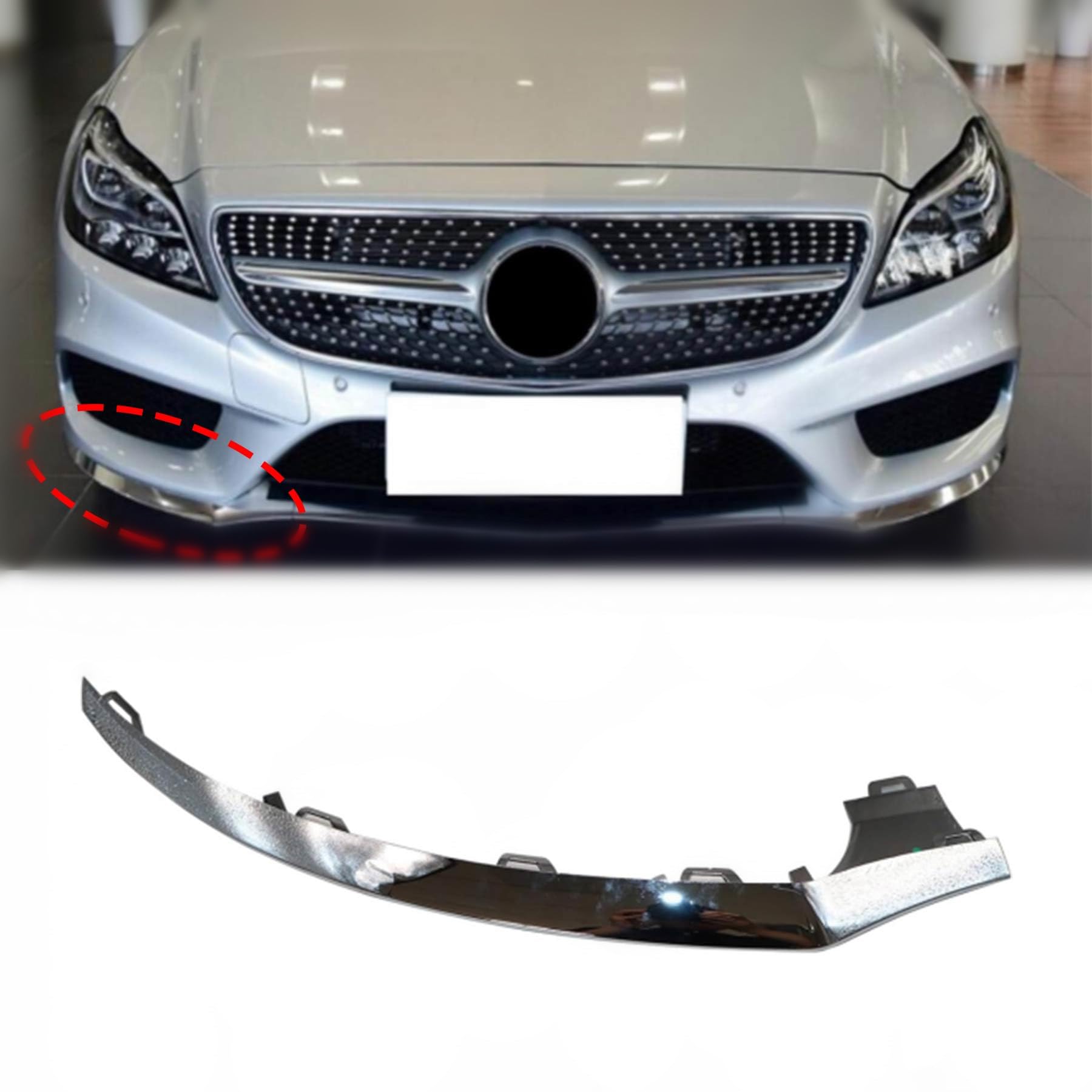 Amazon.com: XQSMWF Chrome Front Right Bumper Molding Trim  