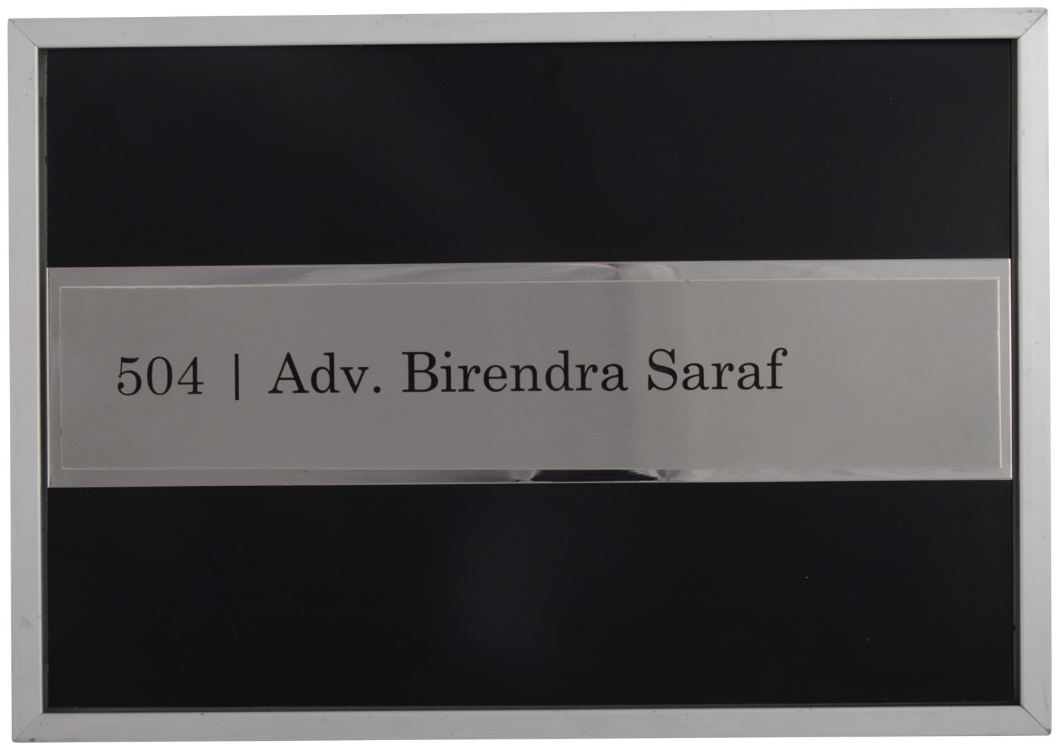 CREATIVE DESIGN Stainless Steel Door Name plate (30.48 cm x 2.54 cm x