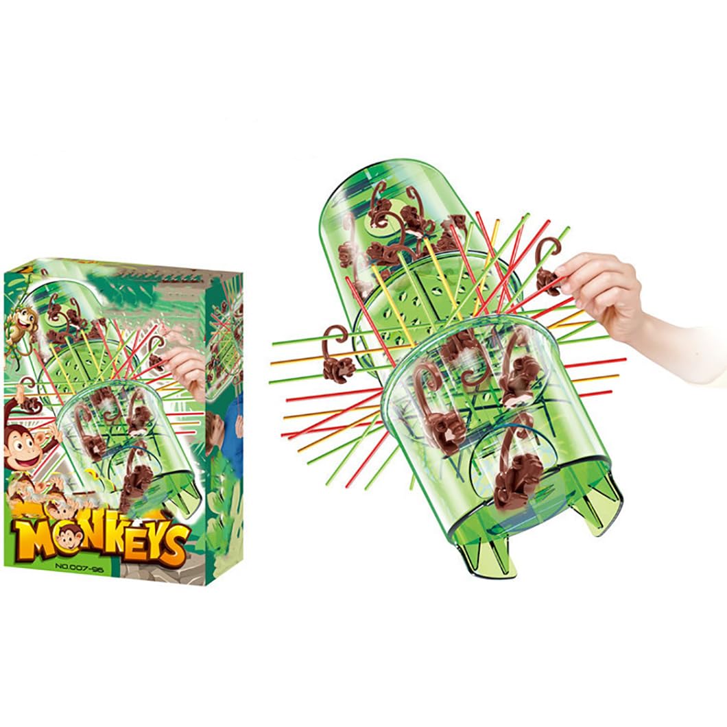 Monkey Drop Down Climbing Tree Kids Puzzle Fun Tumbler Toys