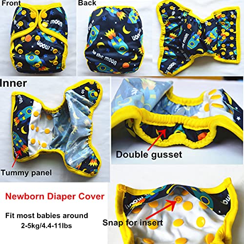 Newborn Baby Diaper Nappy Cover 8lbs-10lbs (Multicolor Hearts)4
