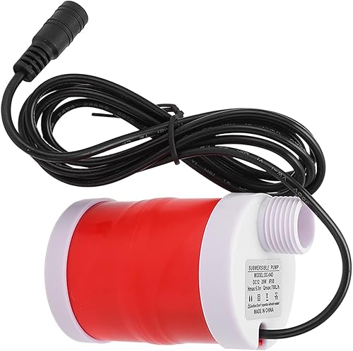 Miniatura 8 de Para drenaje de piscinas, sumergible para drenaje de piscina, bomba sumergible de descarga de 19.7 ft, motor sin escobillas de CC de 12 V, 20 W, 700
