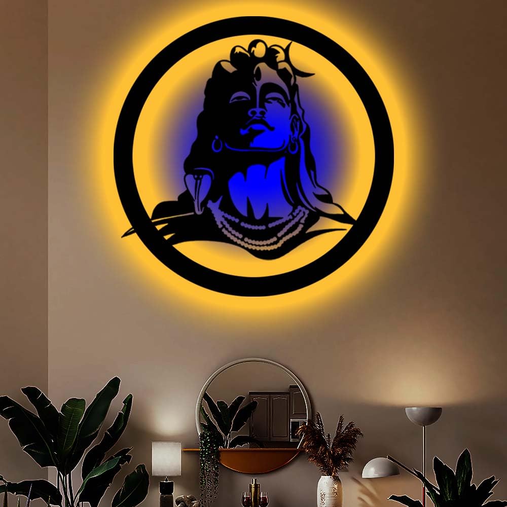 Buy Adiyogi Neelkanth led Backlight Lamp| LED Wall Art Gift