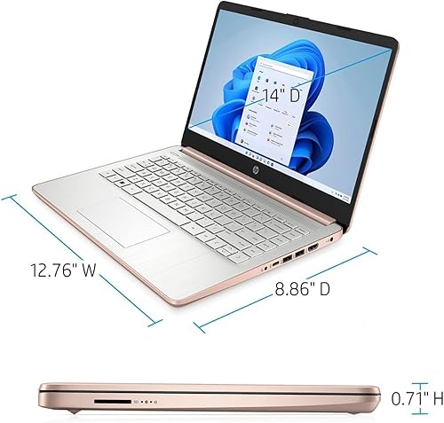 Miniatura 8 de HP Laptop Portátil (Incluye 1 Año Microsoft 365), Pantalla HD de 14'', 8GB RAM, 64GB eMMC, Intel Quad-Core N4120, Estudiante y Negocios, Cámara Web