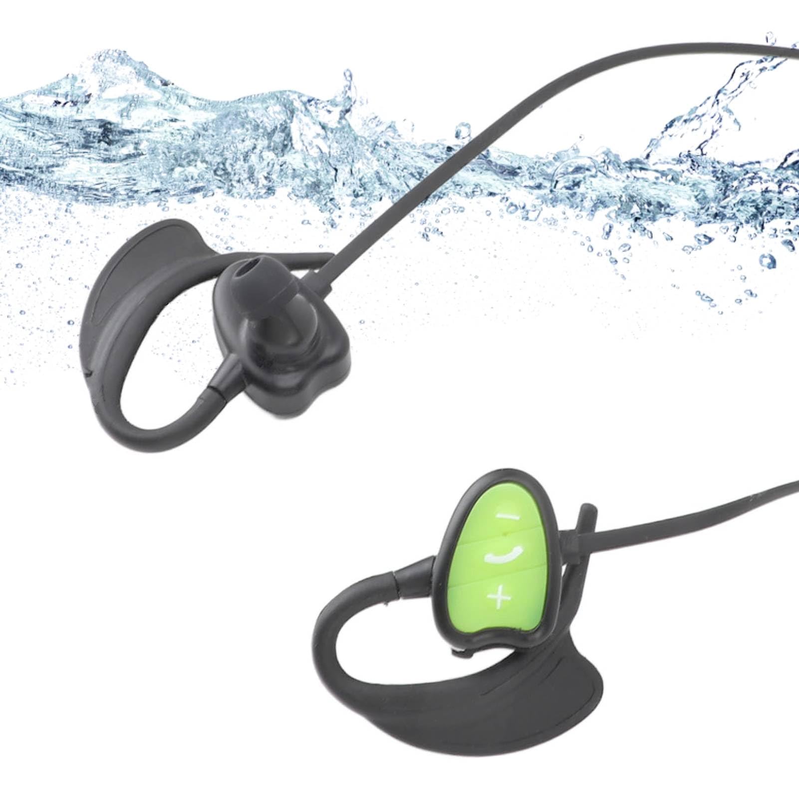 Écouteurs étanches IPX8 pour la Natation, écouteurs Intra-auriculaires avec 5.0, Lecteur de Musique sans Fil Sous-marin, Parfaits pour la Natation, le Sport, la Course à Pied (GREEN)