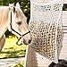 Riakrum 4 Pcs Hay Net White Slow Feed Hay Net Bag Hay Bags for Horses 35 x 31 Inch Horse Feed Bag Horse Feeding Supplies for Horse Feeder Full Day Feeding Horses Goat Stall Trailer