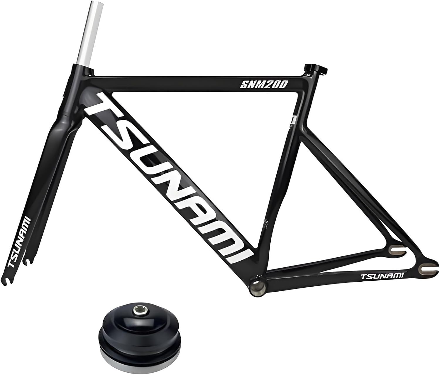 Aluminum Alloy Quick Release Frame, 700C Gravel Bike Frame Road Bike Frame, Lightweight Aluminum Alloy Bike Frame with Fork, 52/55cm, Internal Cable Routing, Threaded BB68