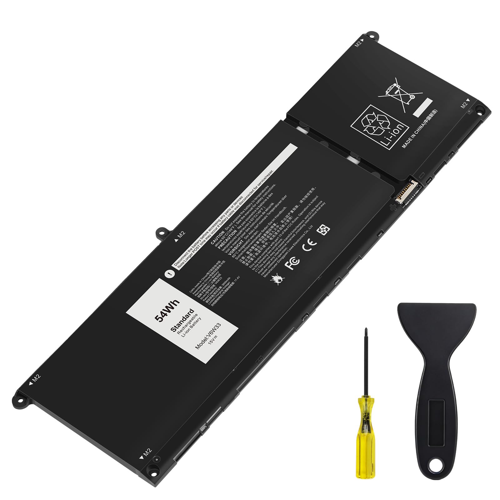 ASUNCELL V6W33 Batterie d'ordinateur Portable pour Dell Vostro 5510 5515 3510 3420 3520, Latitude 3520 3320 3420 3330, Inspiron 5510 5410 3511 3525 5410 3510 5625 3515, 15V/54Wh