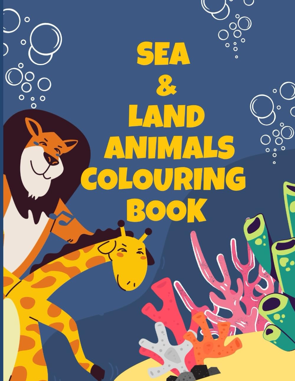 SEA AND LAND ANIMALS COLOURING BOOK