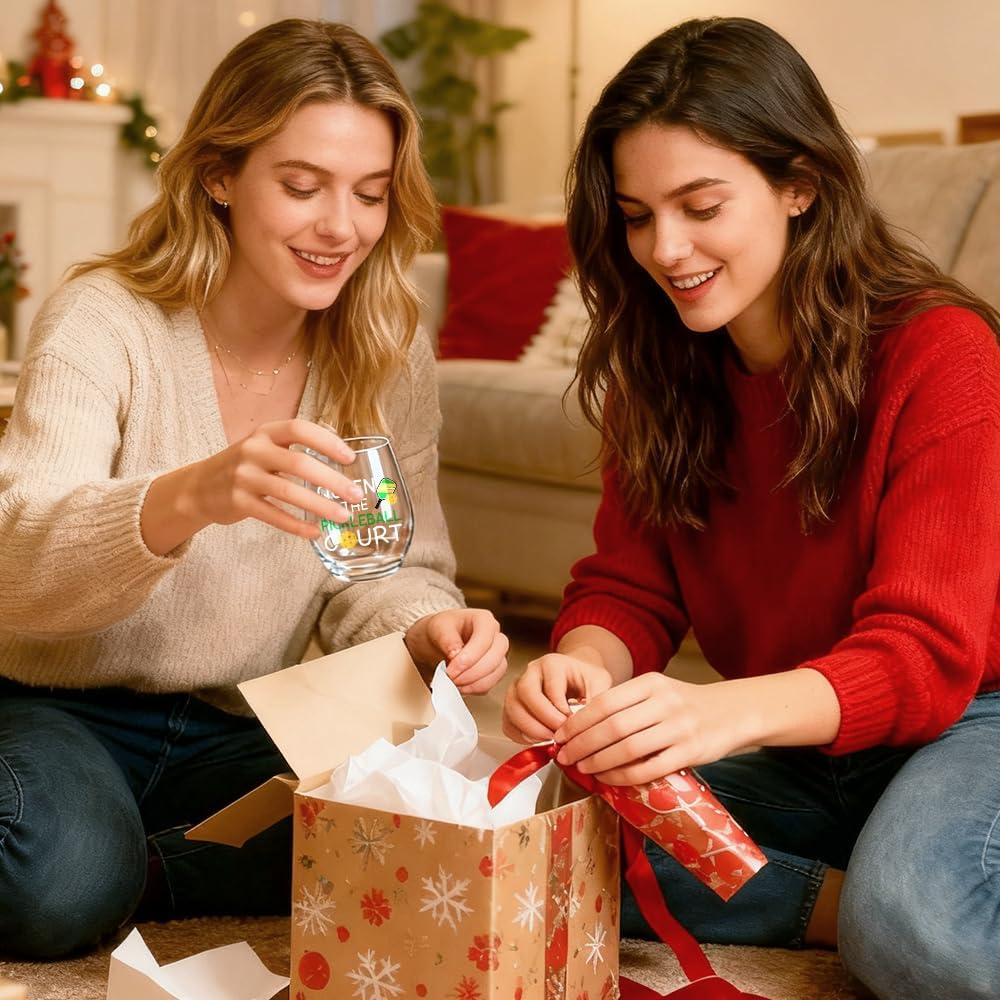 Queen of the Pickleball Court Funny Stemless Wine Glass - Gift for Mom, Grandma, Sister, Aunt, Wife - Birthday, Mother's Day for Friend, Colleague, Pickleball Lover - Image 6