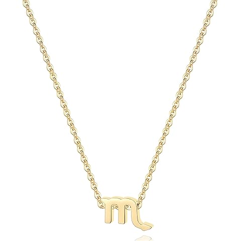 18K Gold Plated Astrology Necklace for Women Jewelry,12 Zodiac Pendant Horoscope Co...