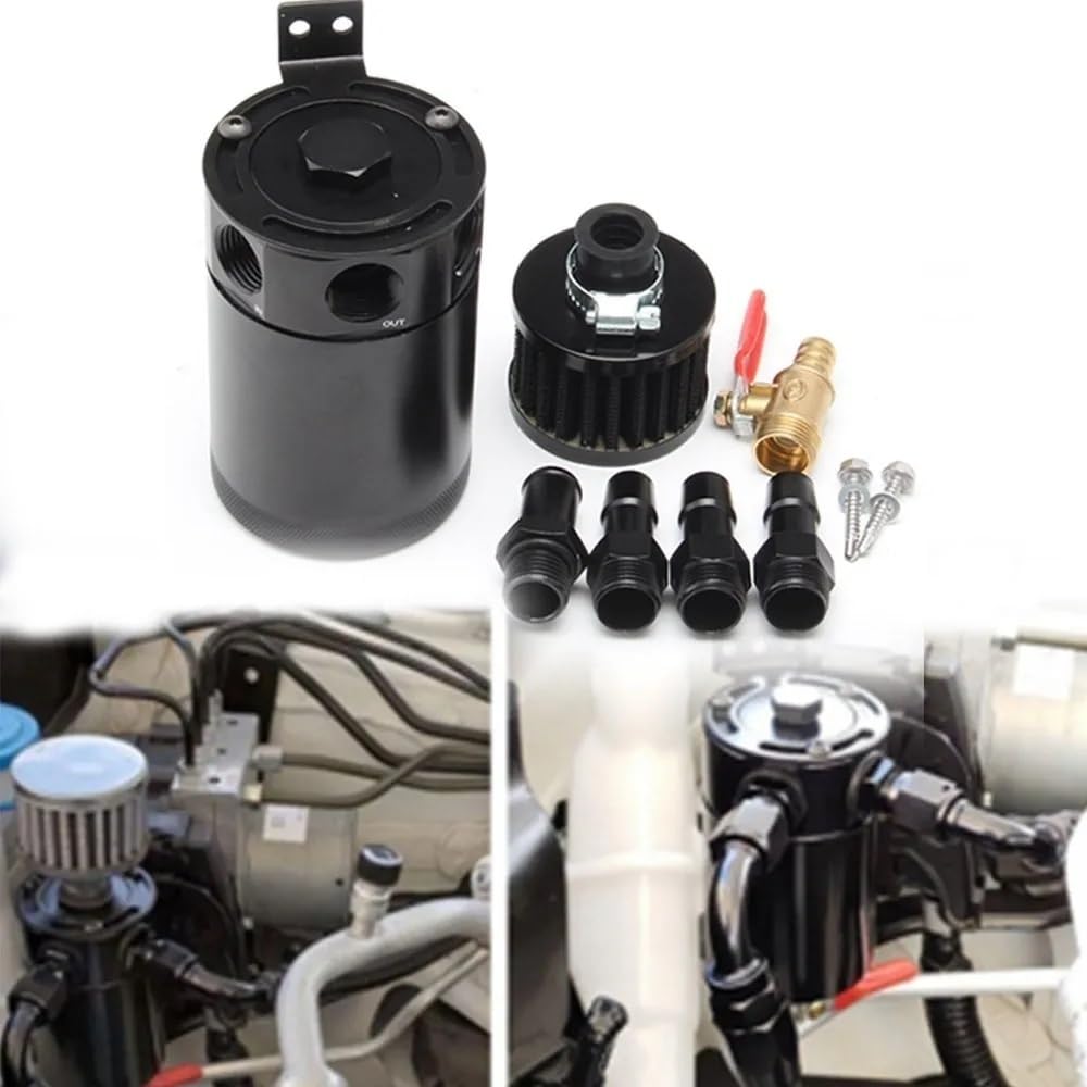 Separator zbiornika oleju z 2/3 portami, filtrem oddechowym i aluminiowym zaworem spustowym(2-port style B)
