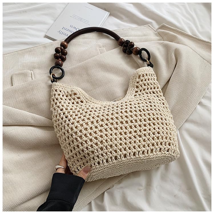 Boho Crossbody Bags for Women Summer Beach Bag Macrame Shoulder Tote Bag Crochet Purse Travel Hobo Handbag3