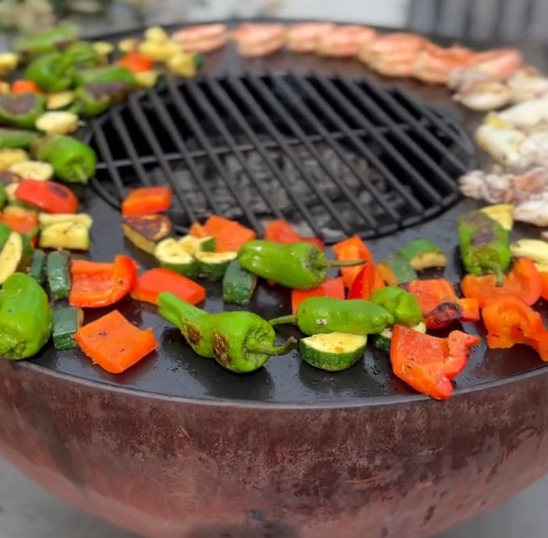 BBQ-Toro Braciere con griglia 50 cm, griglia regolabile BBQ-Toro Braciere con griglia 50 cm, griglia regolabile