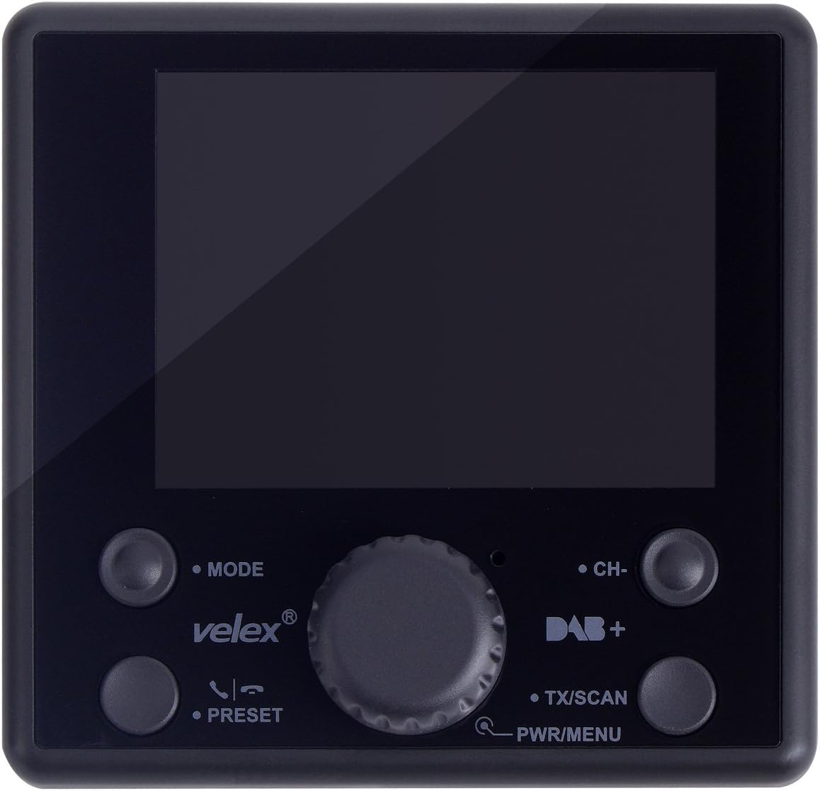 Velex DAB/DAB+ Radio With FM Transmitter for Car (Digital Sound, 3" Large LCD Display, 2.1A Car Charger, Bluetooth Receiver, 3.5mm Aux Input/Output), Window Mount, DAB Antenna with SMB type (black)