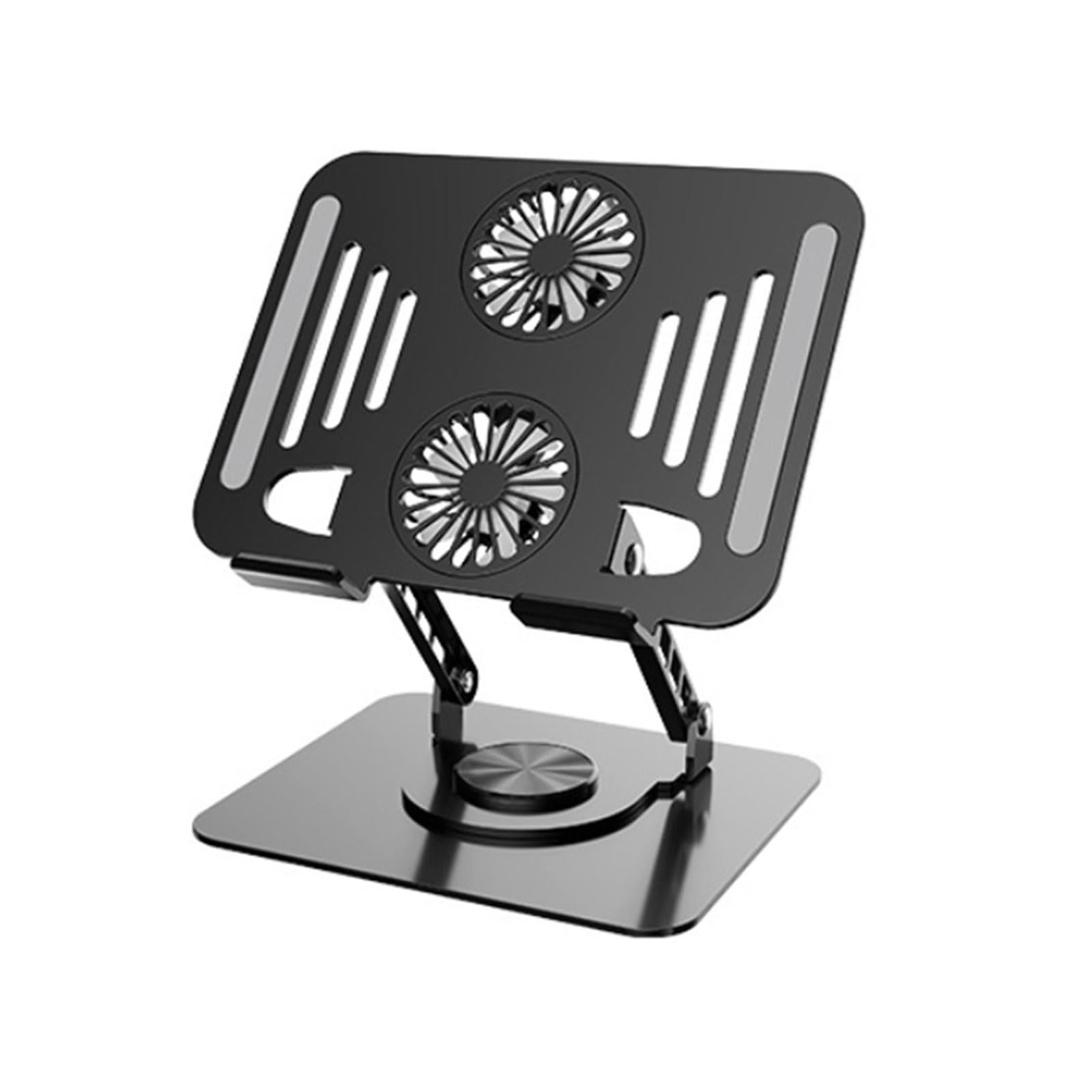 Soporte ergonómico para portátil con diseño giratorio de 360 grados y altura de ajuste para un trabajo óptimo. Soporte de refrigeración para portátil