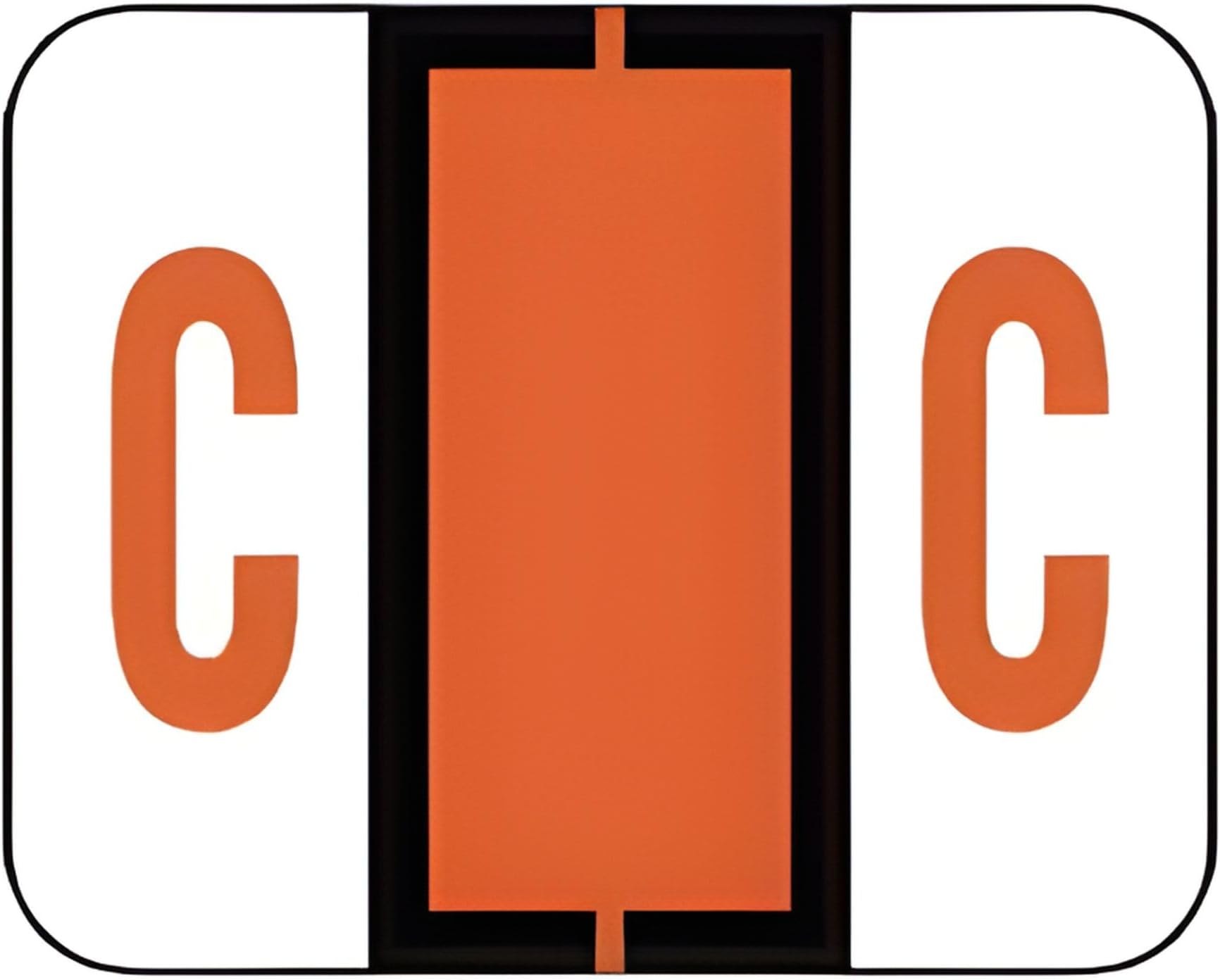 Doctor Stuff - File Folder Labels, Alphabet Letter C Stickers, Compatible with Smead BCCR/BCCS - TPAM Series Alpha Stickers Orange, 1" x 1-1/4", 120 Labels per Package