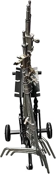 Glide Gear LSH 100 C-Stand Cart Portable Studio Storage Holds 6+ Stands, 8.5" Wheels, Wall-Mount Bracket, Steel Build