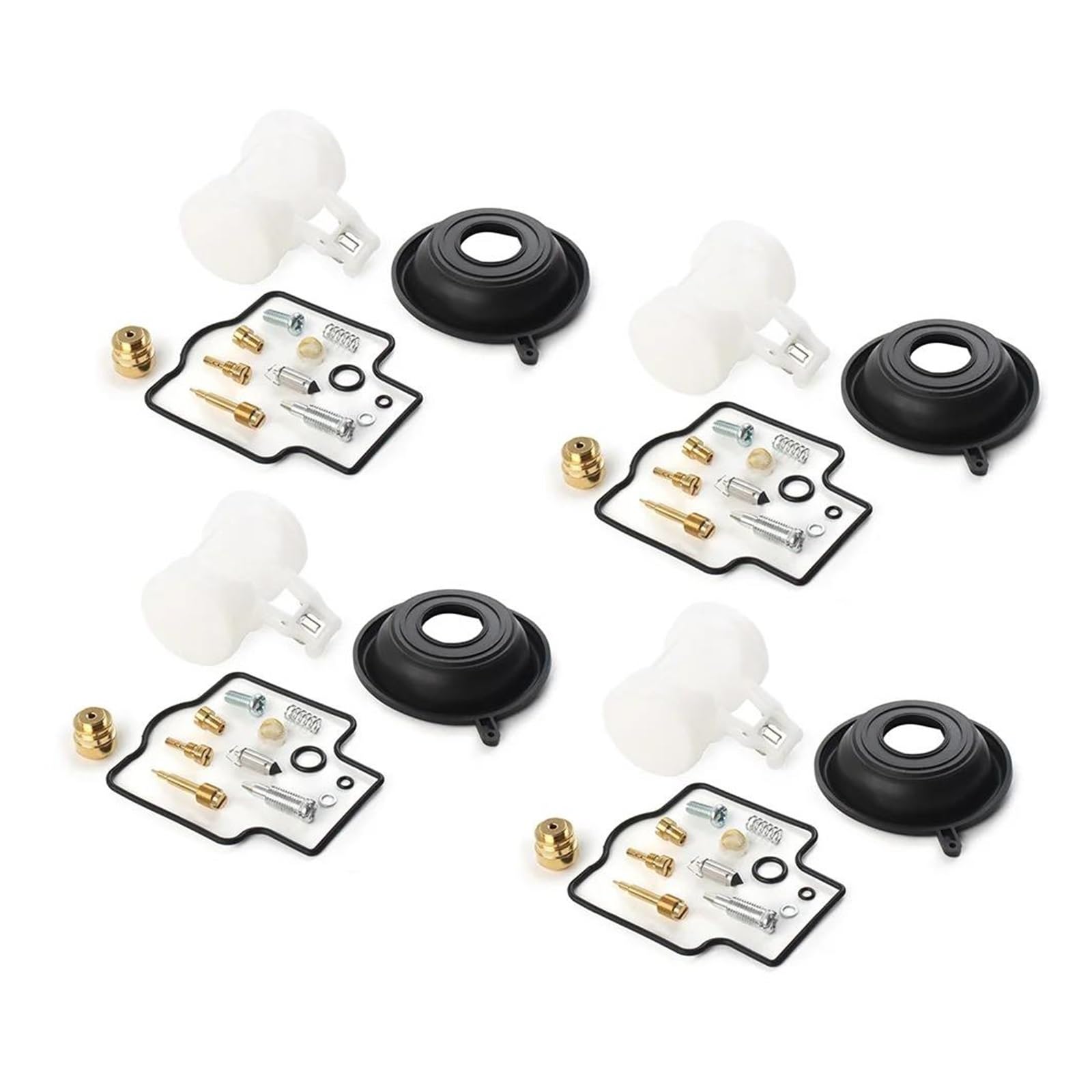Kit De Reparación Carburador Motocicleta 4 Juegos Con Diafragma Vacío Y Válvula Chorro Lento Para K&AWAS&AKI ZZR400 ZX400 ZZ&R 400 1990-2006