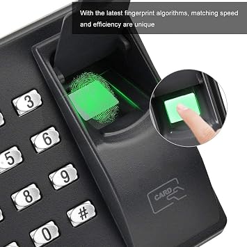 Fingerprint Machine, RFID Reader Biometrics Fingerprint Access Control Keypad, Fingerprint Door Access Control for Home/Office (ID)