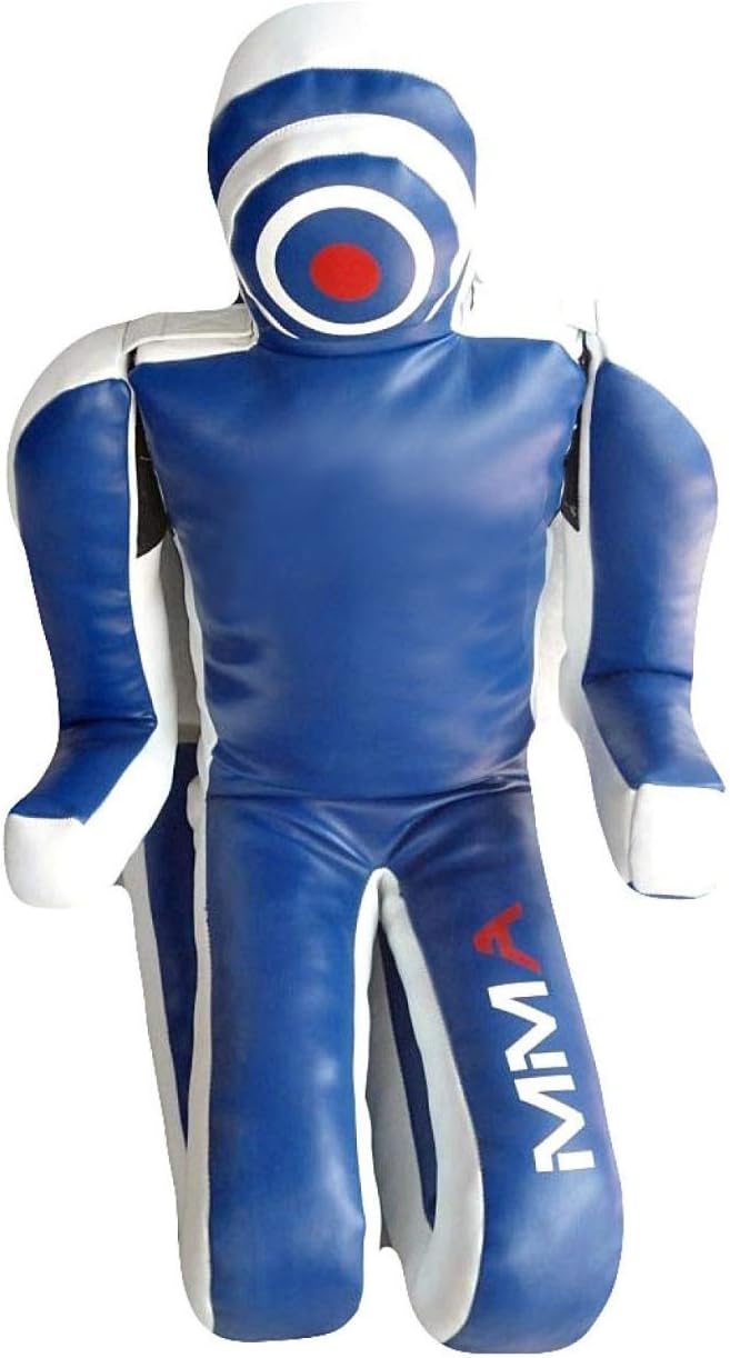 Martial Arts Brazilian Grappling Dummy Jiu Jitsu Punching Bag Sitting Position Blue-Unfilled