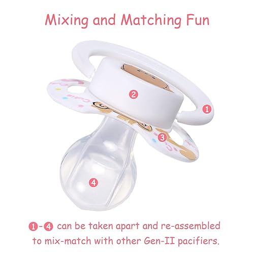 Miniatura 4 de LittleForBig Bigshield Generation-II - Chupete de tamaño adulto con diseño de oso blanco