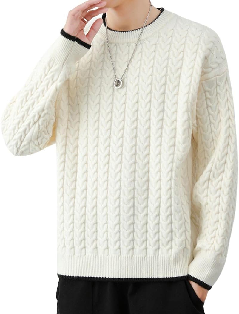 [PenBille] メンズ セーター 冬服 厚手 ニットセーターク 防寒 暖かい おしゃれ カラーコンビネーション ップス 人気