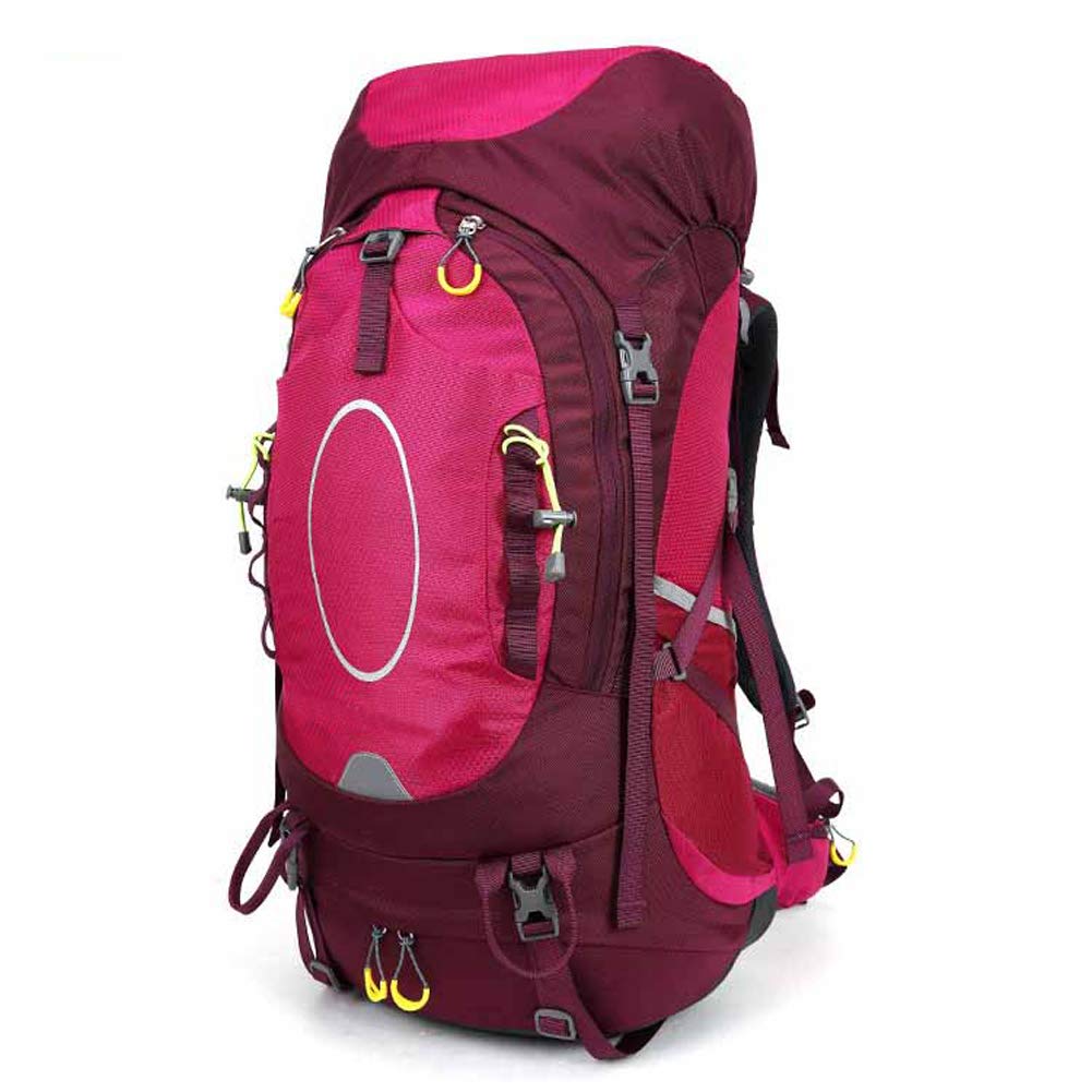 XRXX60L Hiking Backpack Breathable Waterproof Large Capacity Multi-Storage External Suspension System For Men And Women Purple