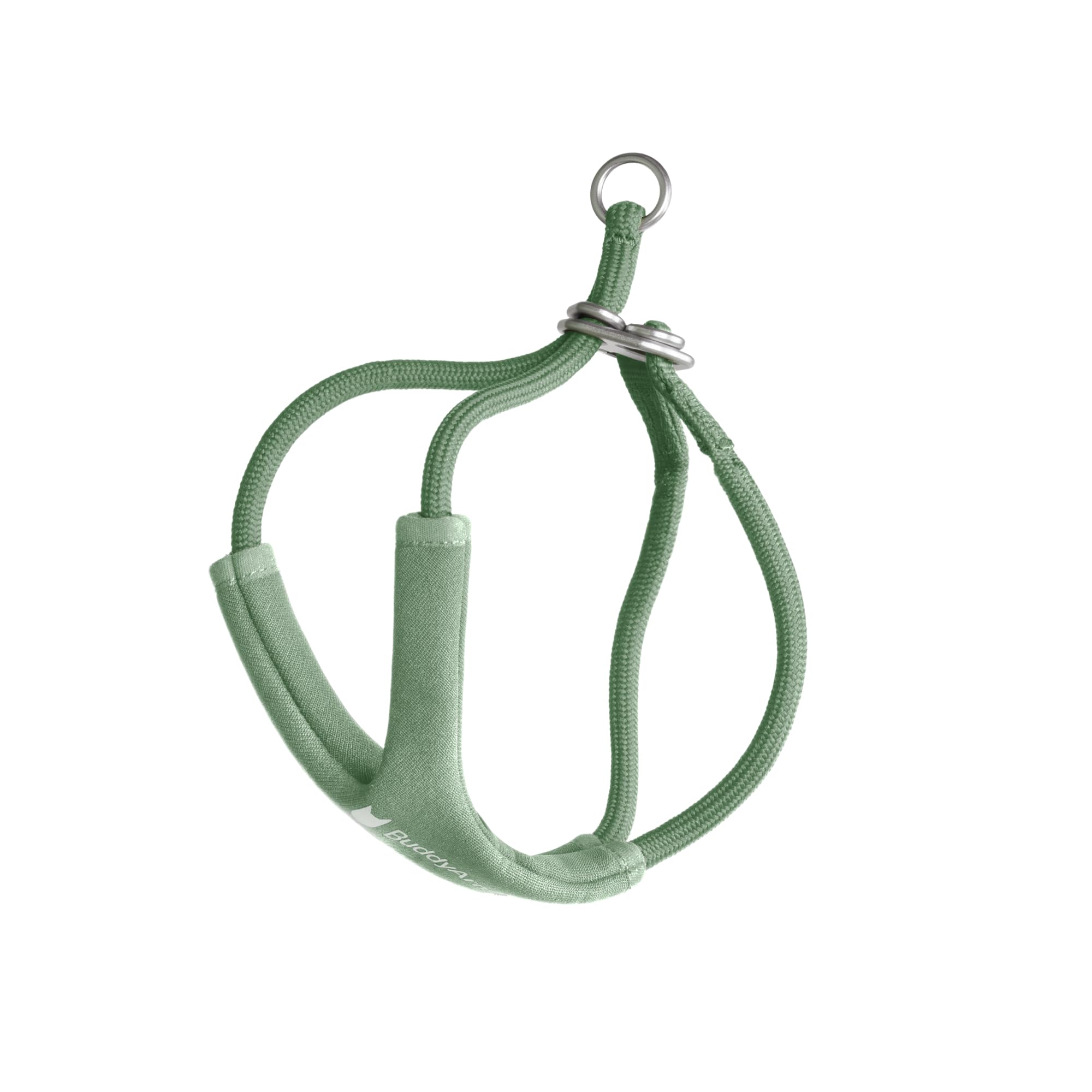 Imbracatura per gatti a forma di Y, antirottura, regolabile, anti-choke, imbottita, morbida, comoda pettorina per gatti piccoli e grandi (non guinzaglio) (verde oliva, S)