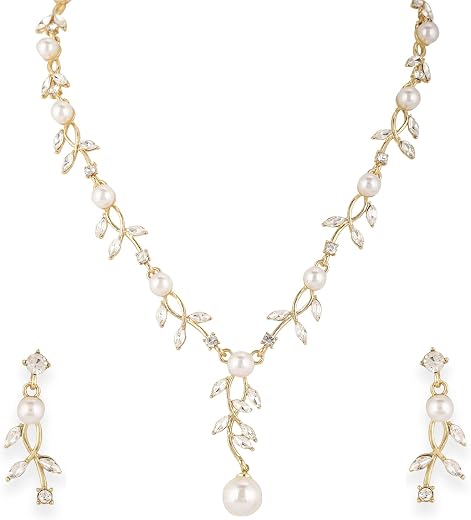 Shining Diva Fashion Latest Stylish Design Fancy Necklace Jewellery Set for Women (16469s)