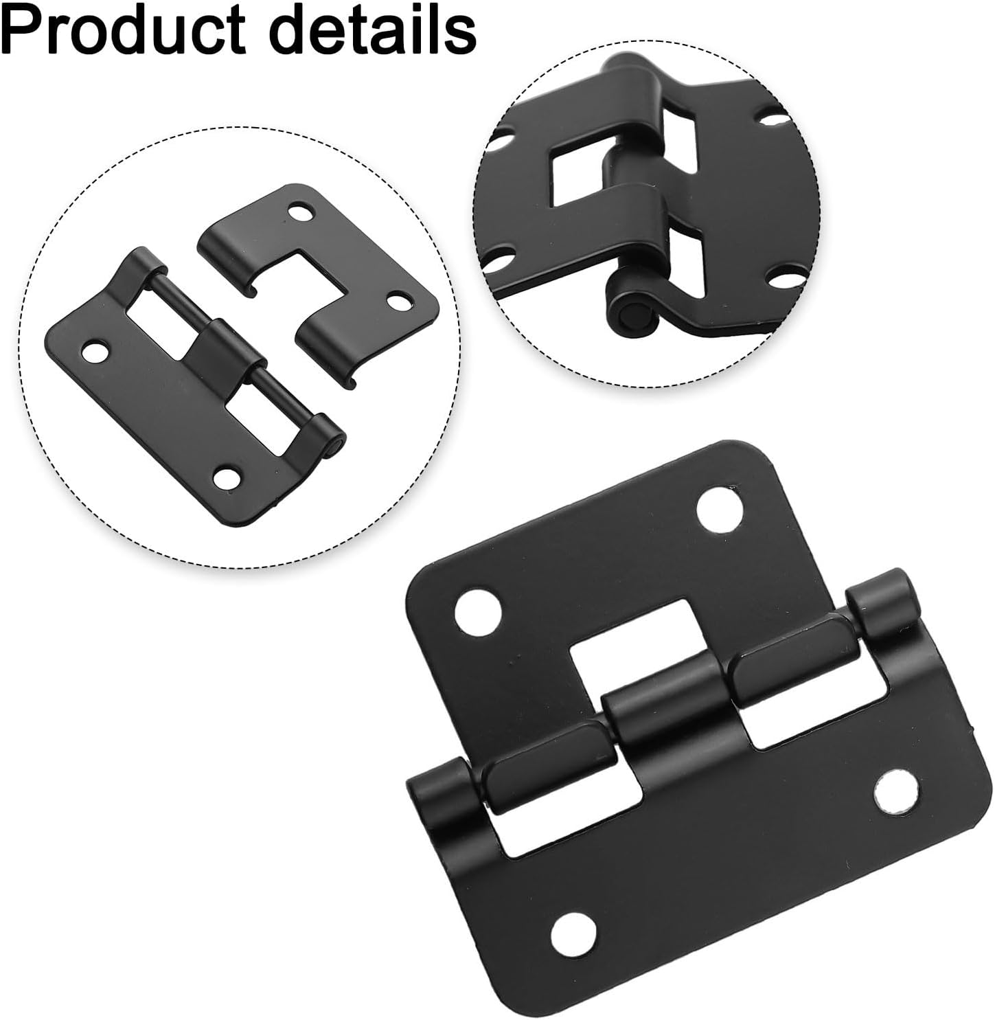Detachable Hook Off Hinge for Instrument Cases Flight Case, Iron Metal Black Hardware for Furniture Cabinet Door Wardrobe, 56x30.5x43.5mm