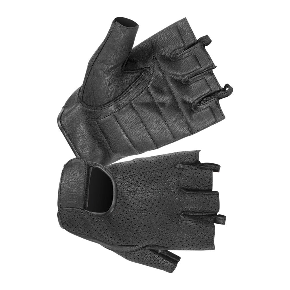Hugger Men's Weatherlite Fingerless Motorcycle, Driving, Weightlifting Glove with Gel Padded Palm