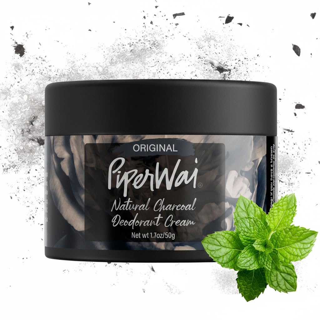 Natural, Organic, Vegan, Non-Toxic, Cruelty-Free Aluminum-Free Charcoal Deodorant Jar (2 oz), Odor-Absorbing and Wetness Fighting, Coconut Oil, Gender-Neutral (As Seen on Shark Tank)