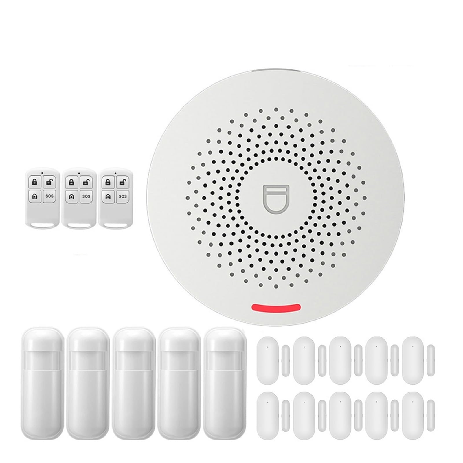 Sistemi Allarme Casa Di Allarme Wi-Fi Antifurto Sicurezza Wireless Con Rilevatore Movimento Sensore Porta Controllo App Smart Home Kit(G.)
