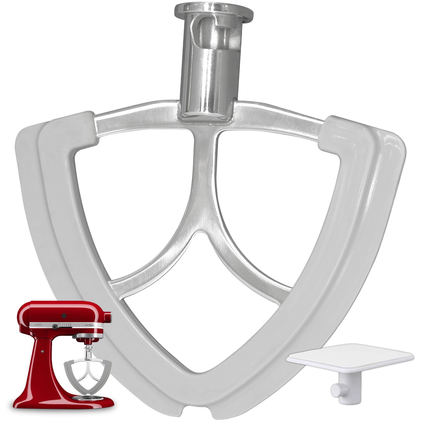 Xxiong Flex Edge Beater for KitchenAid 4.5-5Quart Tilt-Head Stand Mixer