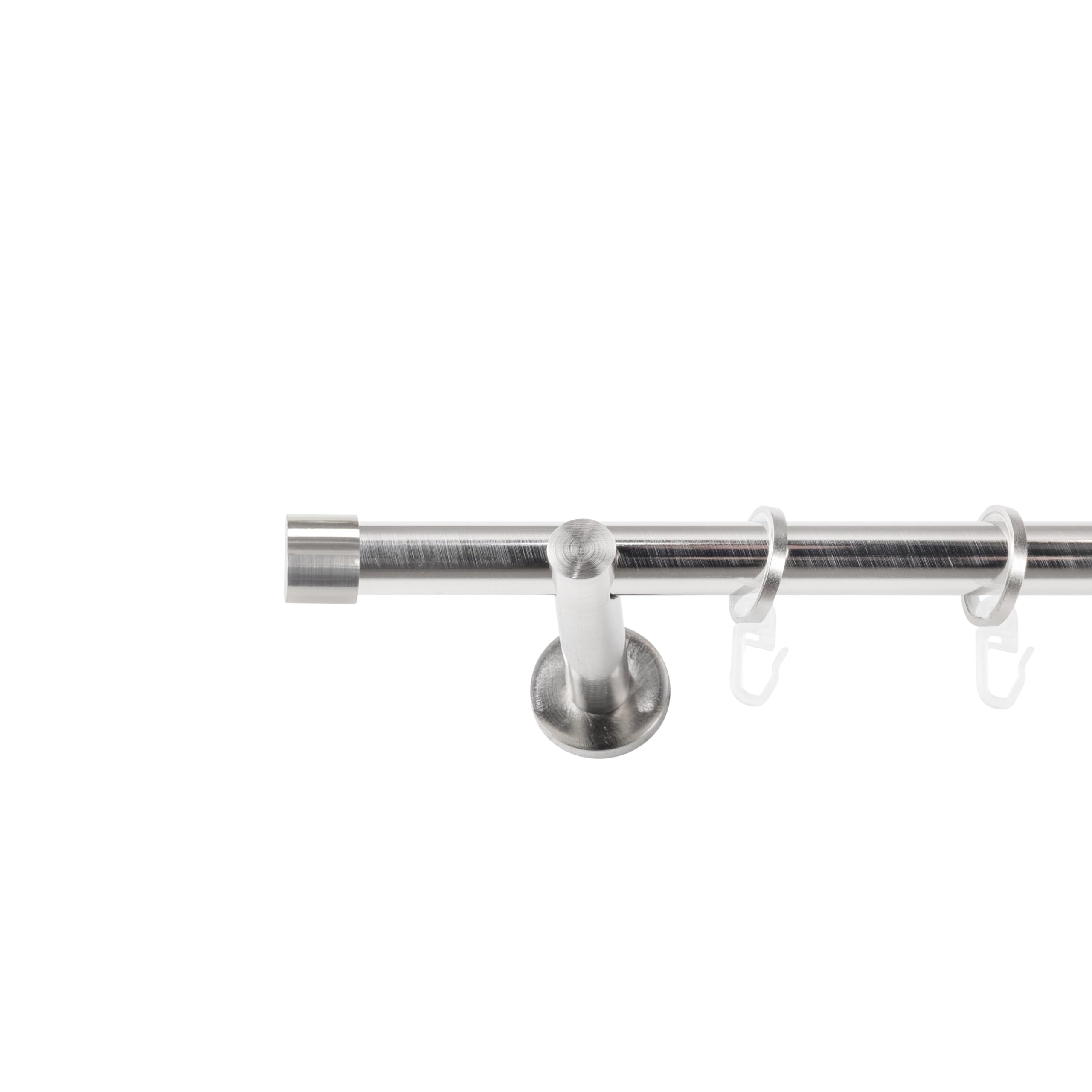 SN Deco Gardinenstange Brest Edelstahl optik 1-Lauf, 360cm, Komplettset