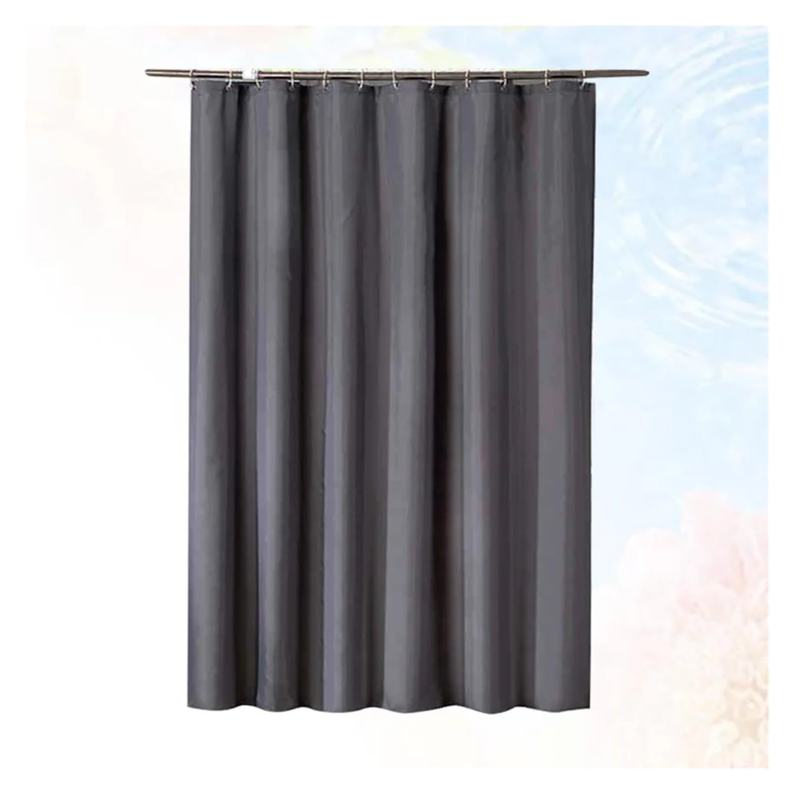 Generisch Dunkelgrauer 180 x 200 cm Dicker wasserdichter Polyester-Duschvorhang for Badezimmer