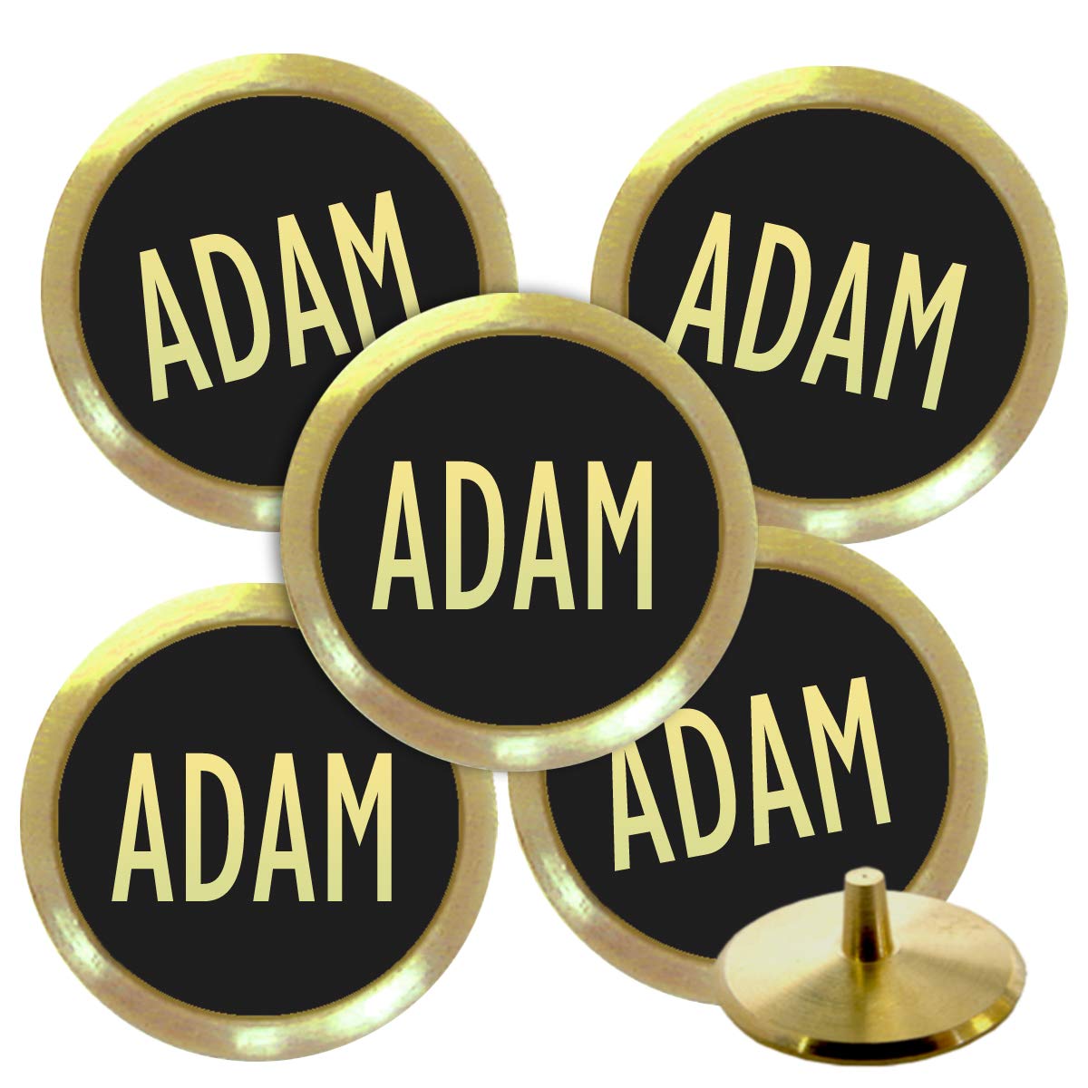Best Impressions Personalised Solid Brass Golf Ball Markers (ADAM)