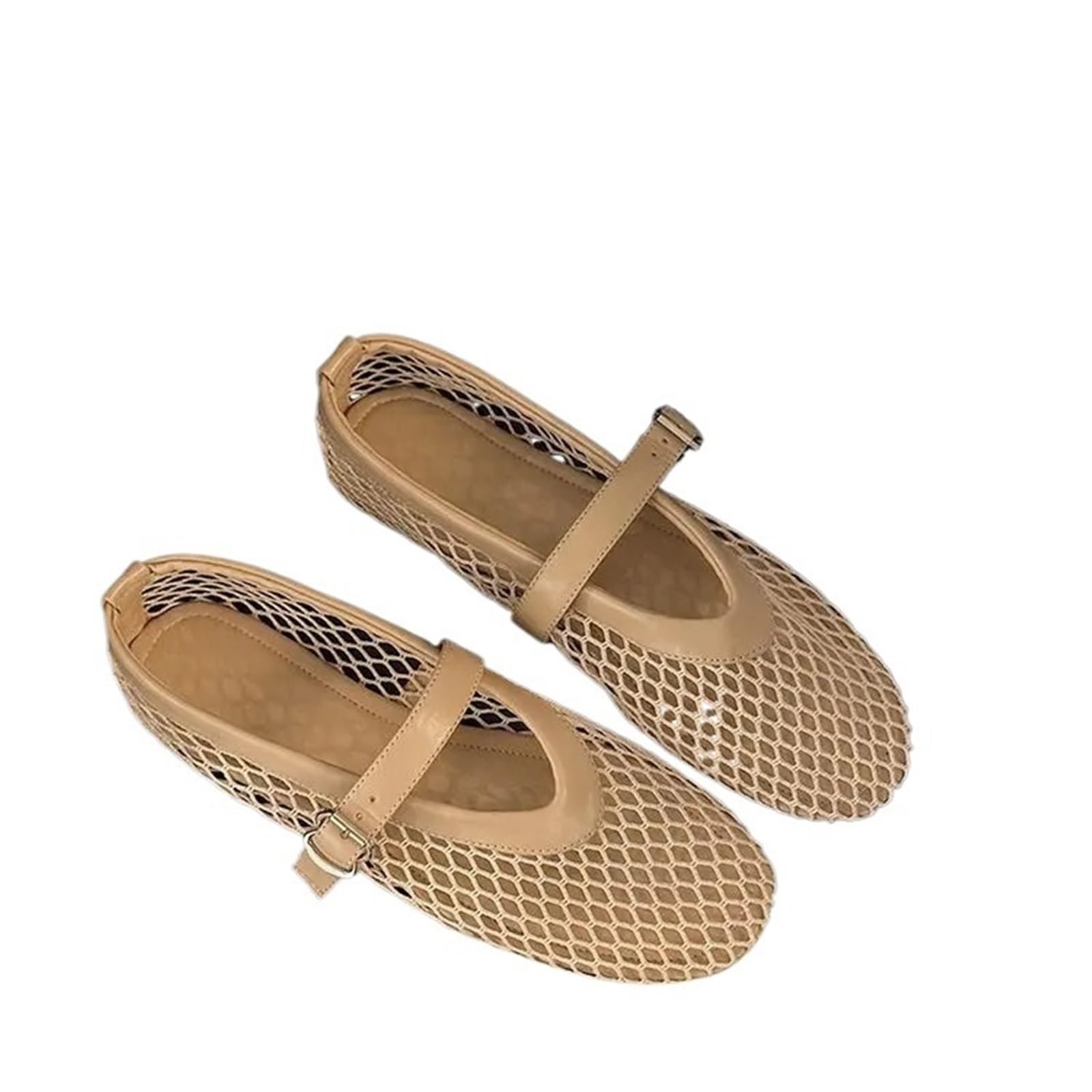 Fishnet Ballerinas Frau ChicHollow Out Spitze Schuhe Damen Sommer Sandalen Atmungsaktives Mesh Für Damen