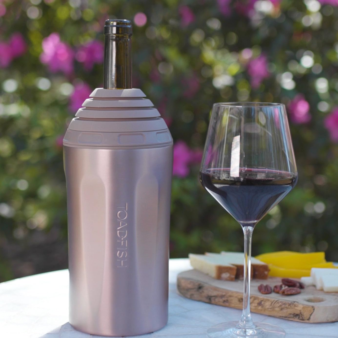 Toadfish Wine Chiller, Insulated Stainless Steel Bottle Cooler, Rose Gold — Amazon image 2