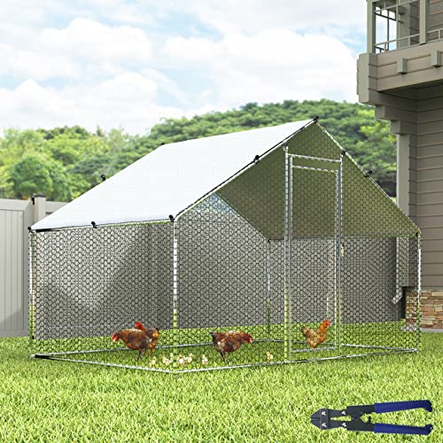 Nsdirect Chicken Coop, Walk-In Chicken Run Hen House Rabbits Habitat Cage With Waterproof Cover Enclosure Playpen For Outdoor Backyard Farm #TOP1