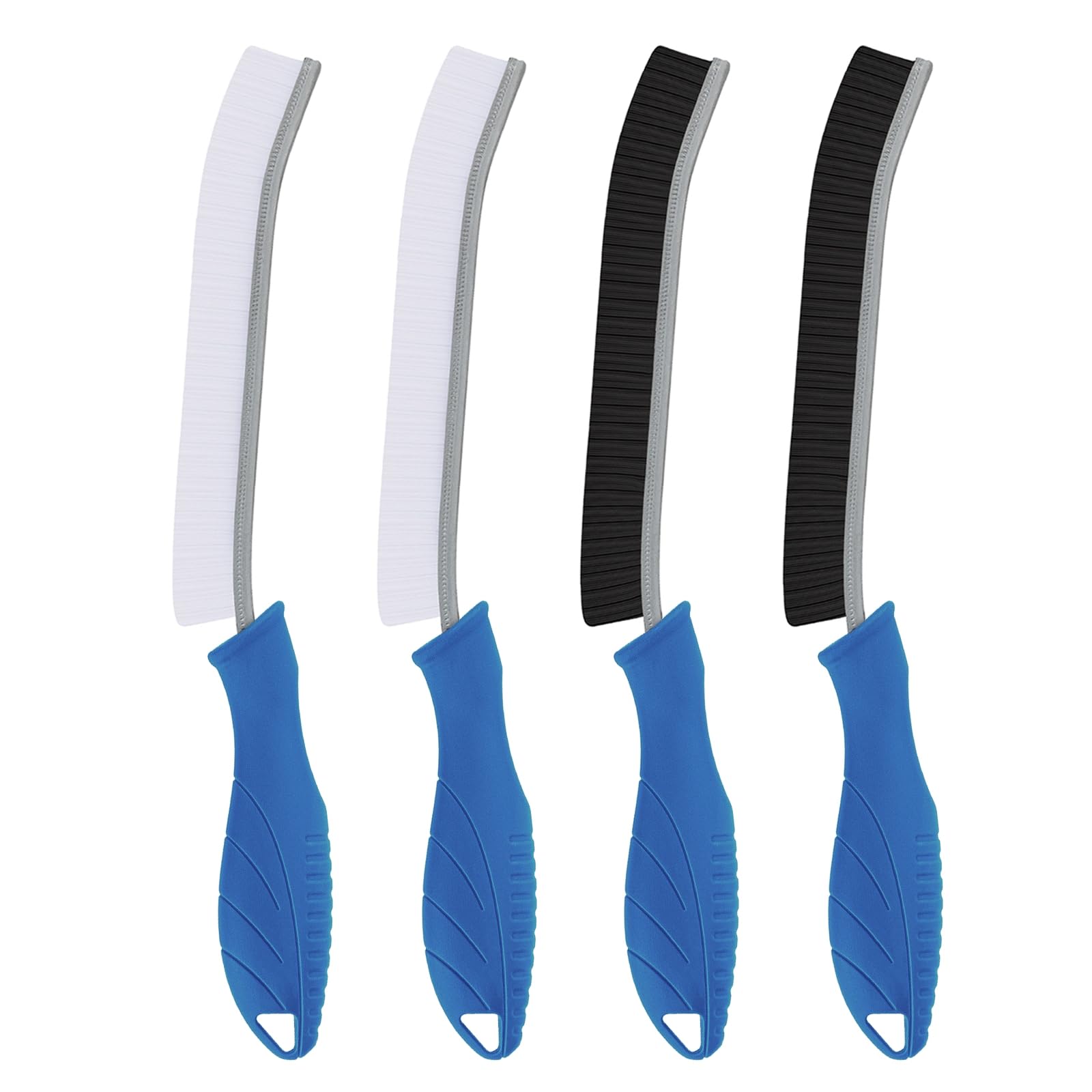 TQRR Escobillas de Baño-Cepillo Limpieza Hogar, Multifuncional Cepillo Limpieza Cerdas Duras, Inodoro, Bañera, Ranura de Puerta de Ventana y Herramientas de Limpieza (4, Azul liquen)