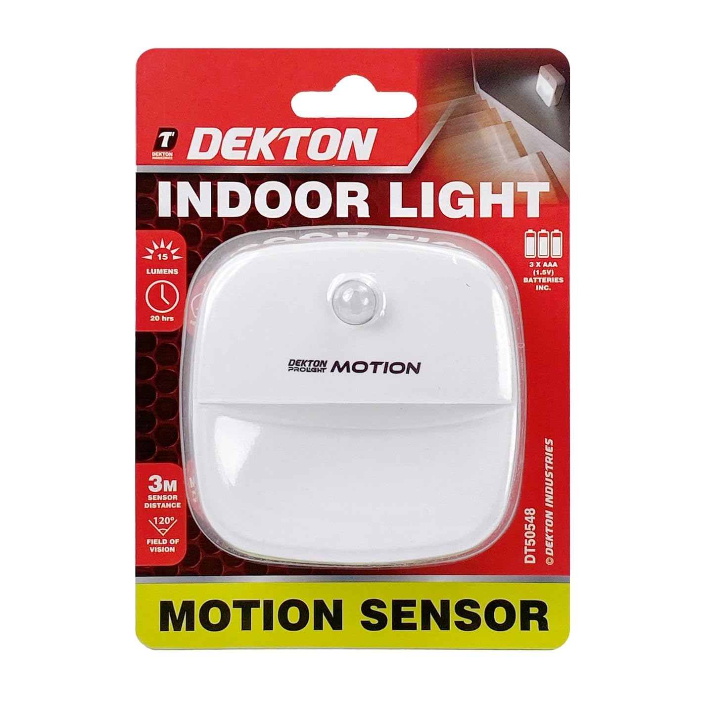 Dekton White Indoor Motion Sensor Light