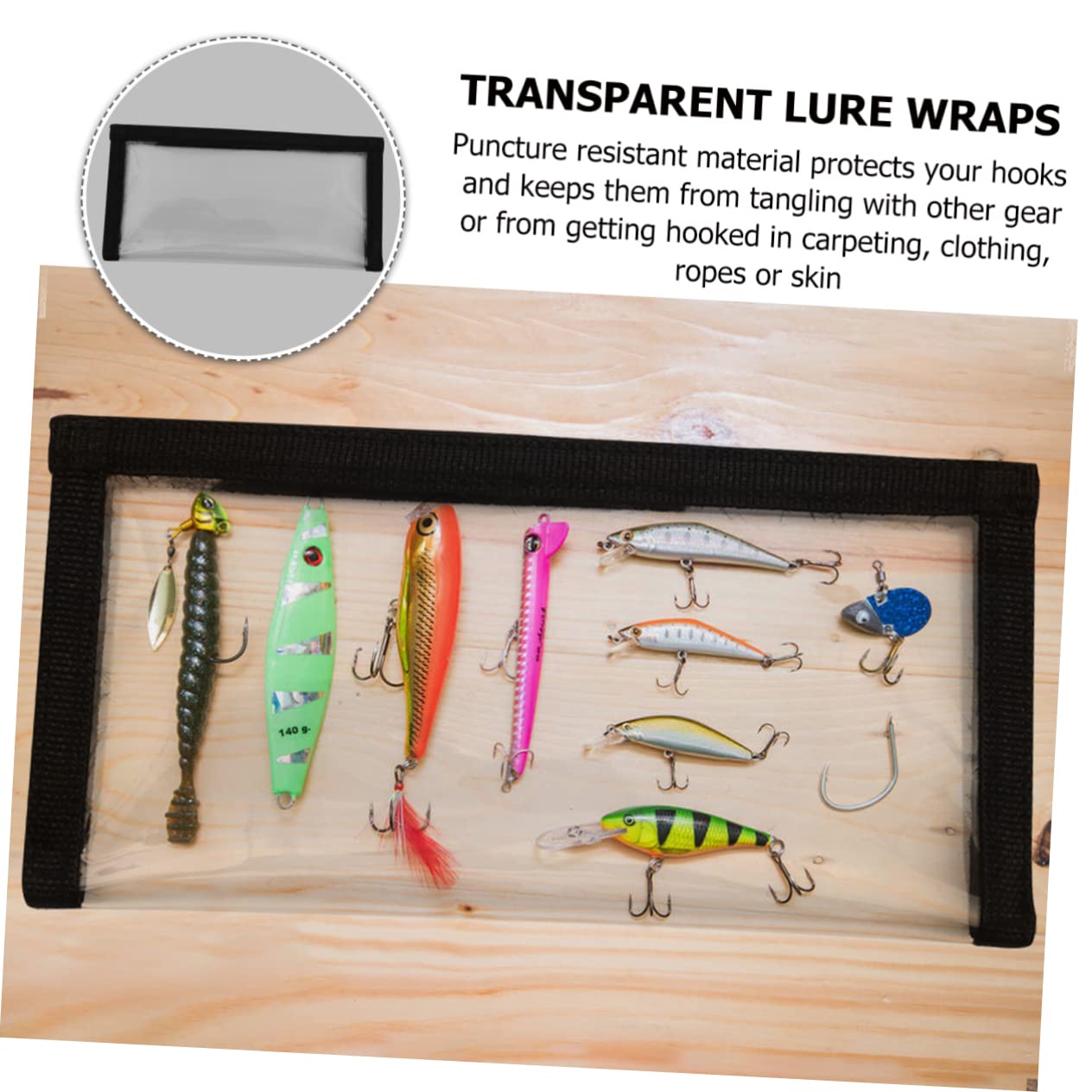 Couvre-hameçons 5 Pièces en PVC Transparent, de Pêche pour Leurres