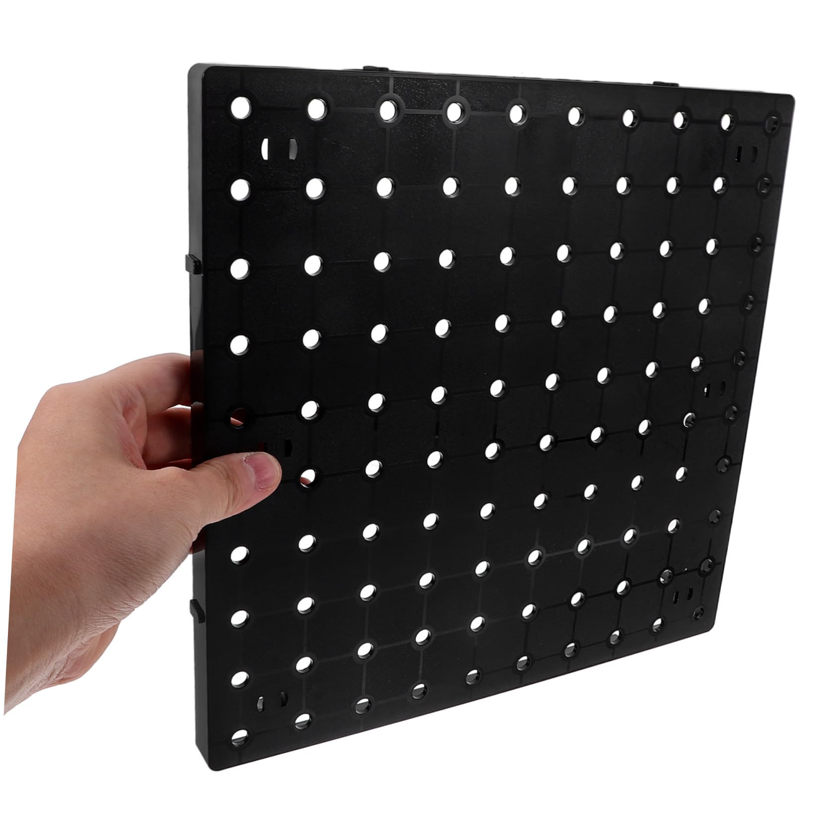 Organizador de Pared Perforado de Plástico Negro, 4 Piezas Abs