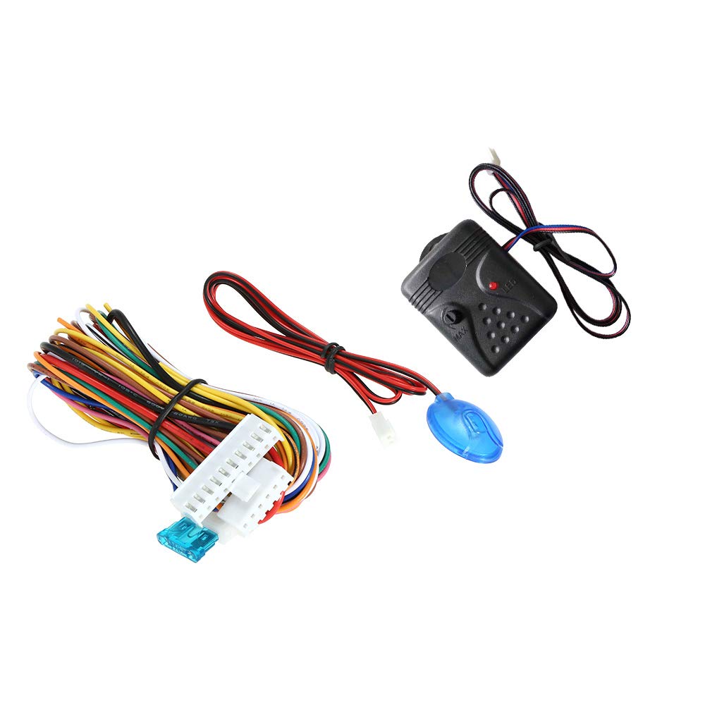 Kit nuovo allarme auto e chiusura centrale a distanza con sensore di urto immobilizzatore sirena da 120db funzione anti-rapina telecomando universale per tutti modelli